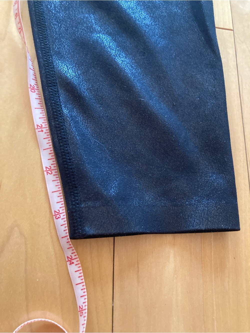 Knix x Birds Papaya Black Faux Leather High Waist Leggings - Size Medium - Picture 10 of 10